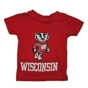 Red Wisconsin Badgers Baby T-Shirt, Size 6 Months
